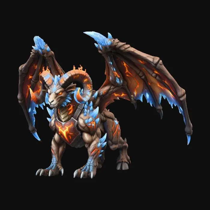 3D model for Eldritch Frostblast Ram Dragon