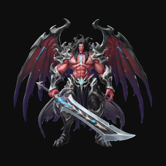 3D model for Aatrox, the Darkin Blade (default skin)