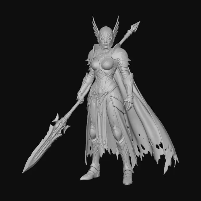 3D model for Warrior of the Shadows