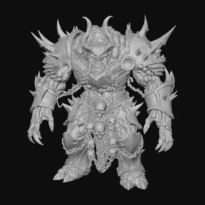 3D model for Infernal golem colossus of radioactive dispense,