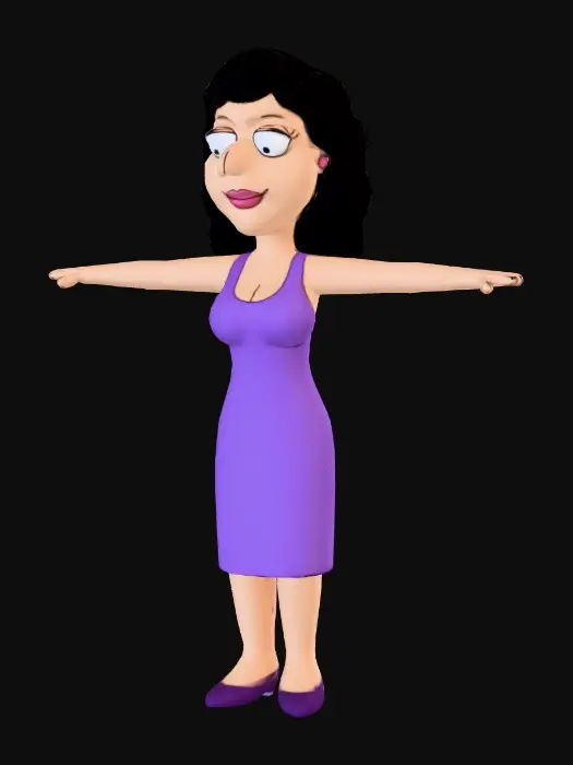 3D model for Bonnie with Wine Glass