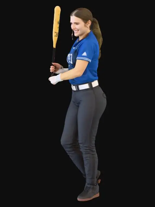 3D model for Softball Player Posing
