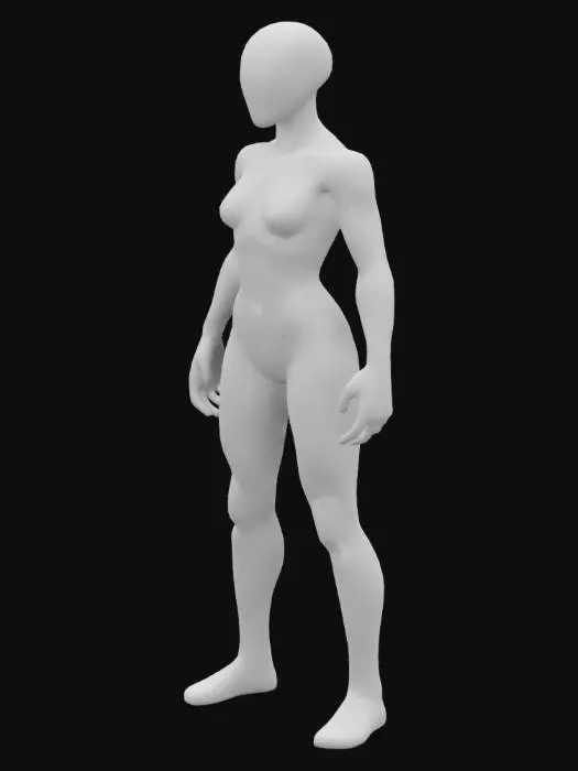 3D model for cyberpunk style, stealthy assasin with cyberware, full body, hands along the body,