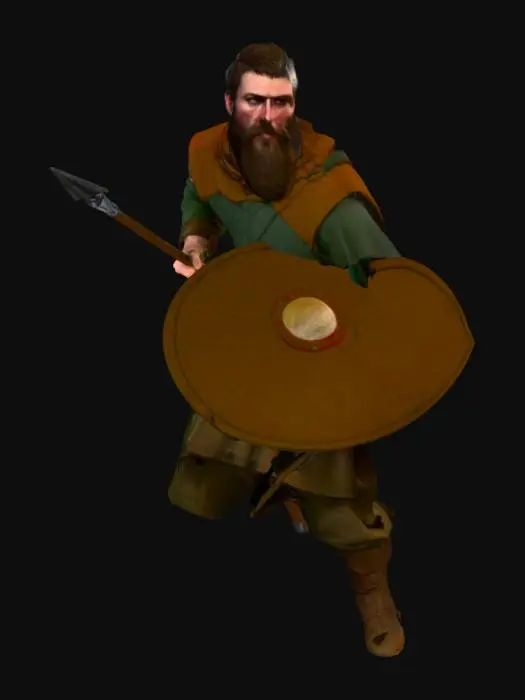 3D model for A western-european medieval levy spearman.