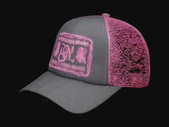 3D model for Pink and Black Trucker Hat