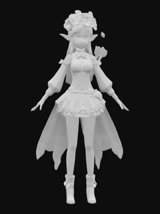 3D model for Forest Elf Archer