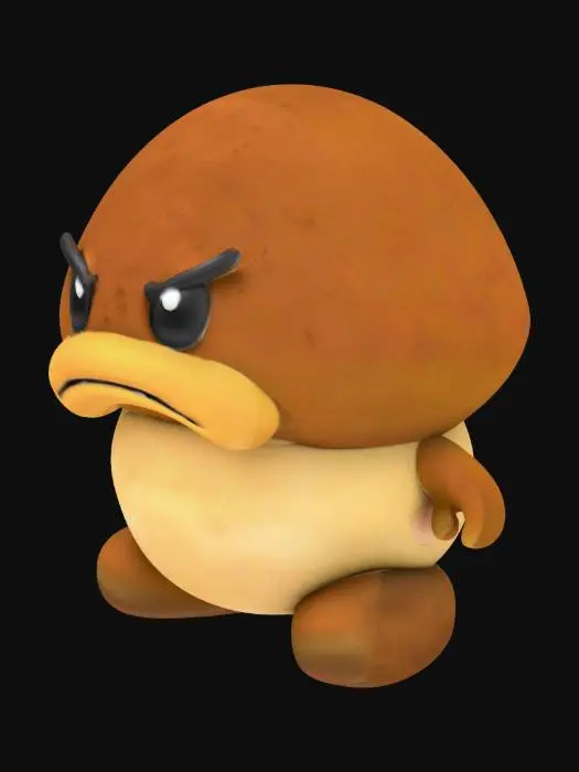 3D model for brown enemy goomba from super mario galaxy Wii
