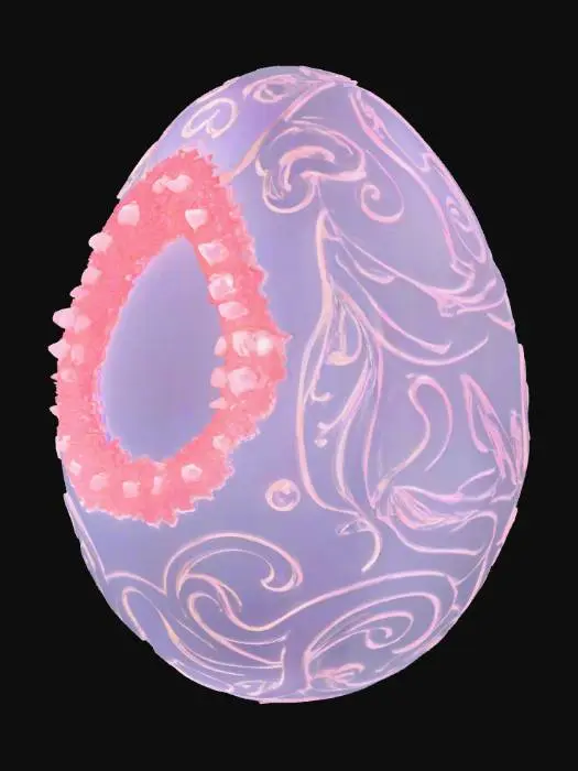 3D model for pink quartz dragons egg