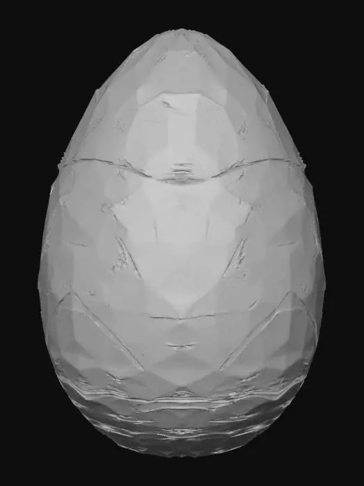 3D model for pink quartz dragons egg medium poly