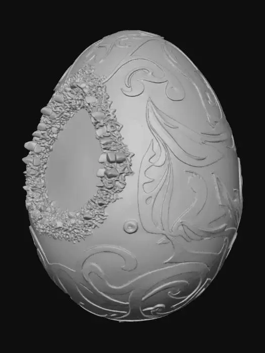 3D model for pink quartz dragons egg