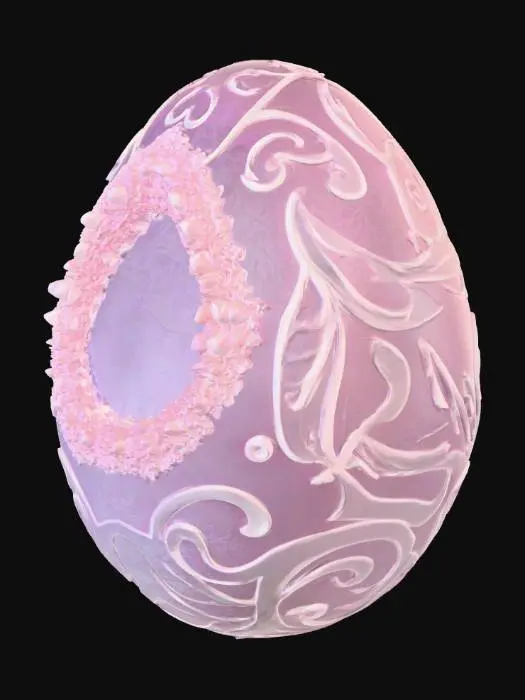 3D model for pink quartz dragons egg