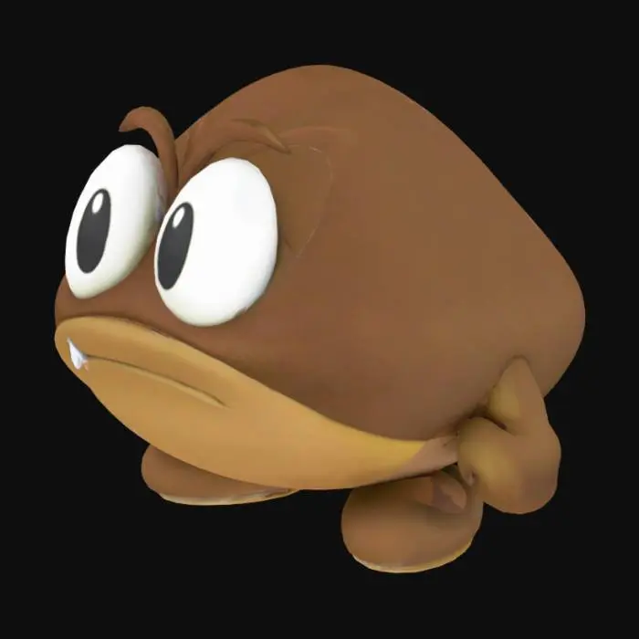 3D model for brown enemy goomba from super mario galaxy Wii