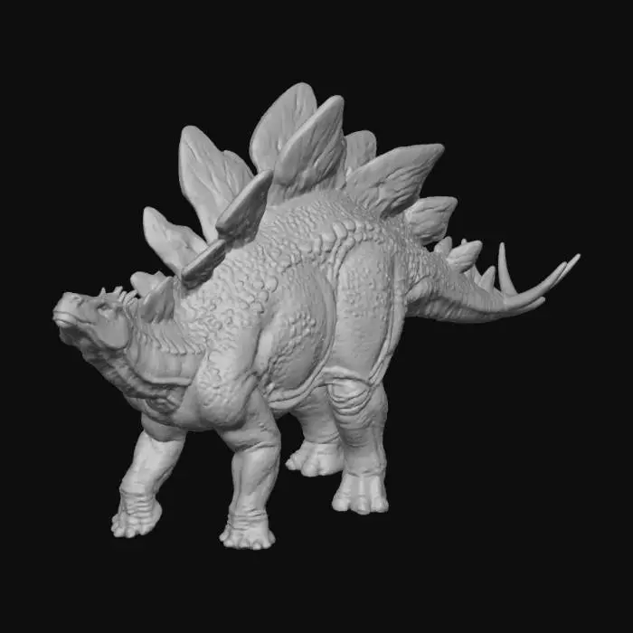 3D model for Quiero una figura de Stegosaurio, que se vea muy real, que me permita modelarla para imprimir en 3D