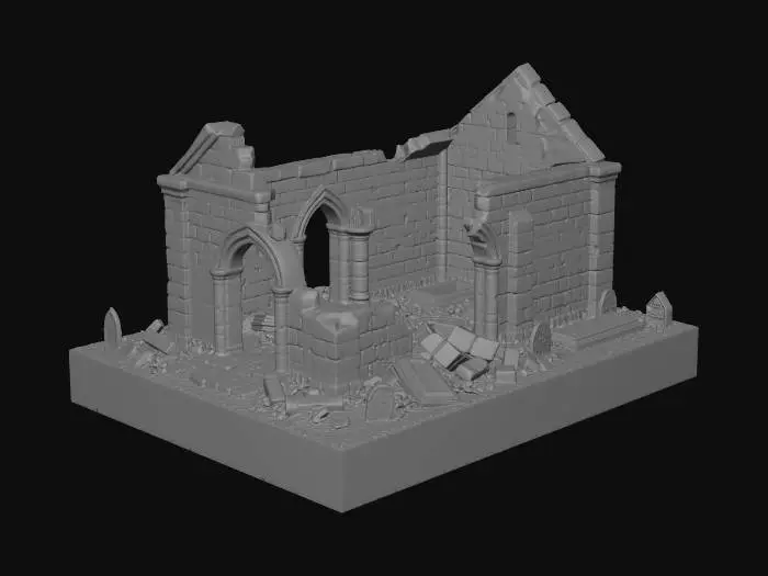 3D model for Ruined Stone Abbey
