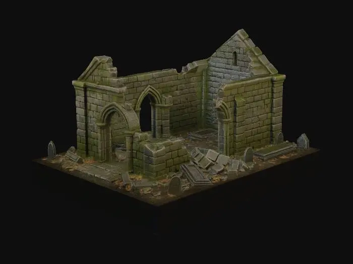 3D model for Ruined Stone Abbey