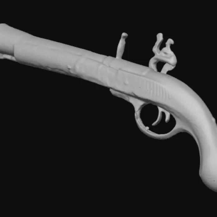 3D model for Antique Flintlock Pistol