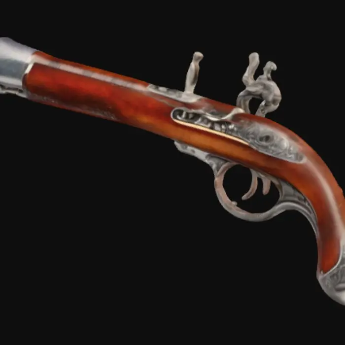 3D model for Antique Flintlock Pistol