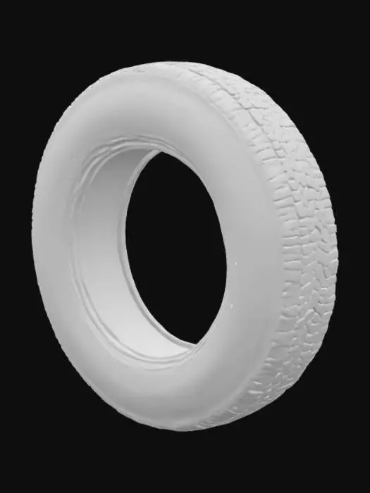 3D model for Tire Against Wall