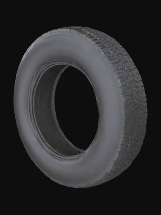 3D model for Tire Against Wall