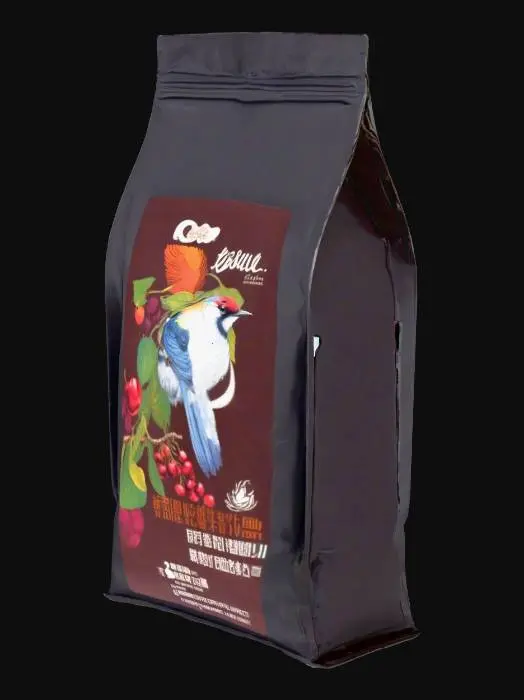 3D model for A realistic 3D model of a standing coffee bag with a flat bottom and sealed top. The bag has a smooth, solid matte black finish with no crinkles, no wrinkles, and no label. Clean modern design, sharp edges, premium packaging style, designed for 250g coffee beans. Simple and elegant, suitable for adding custom branding later. High-quality PBR textures with subtle soft reflections