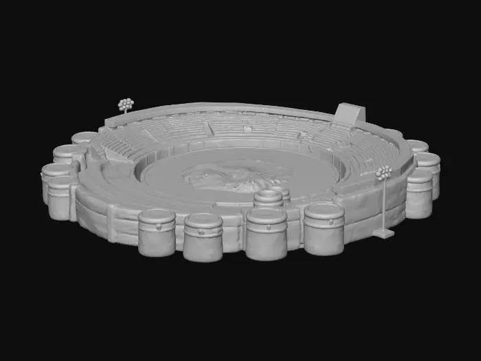 3D model for rodeo arena