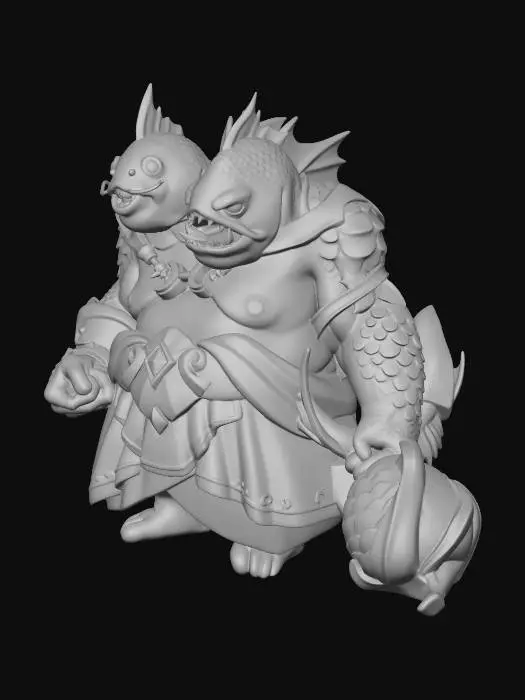 3D model for Aquatic Duo Mage