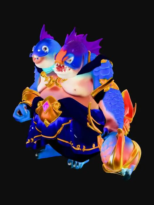3D model for Aquatic Duo Mage