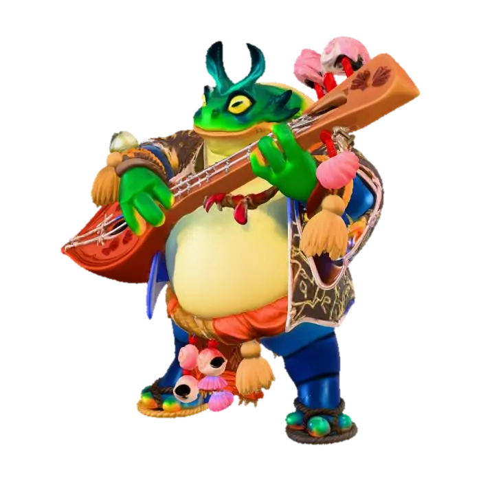 Model 3D Frog Minstrel - Gamingcharacter, dijana oleh AI