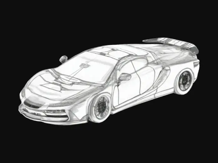 3D model for Car Blueprint