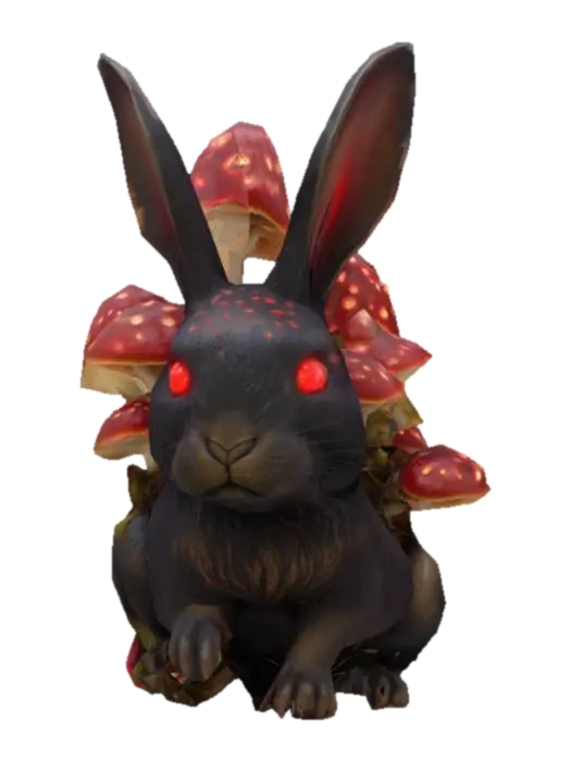 Fungal Rabbit 3D model, vytvořený pomocí AI