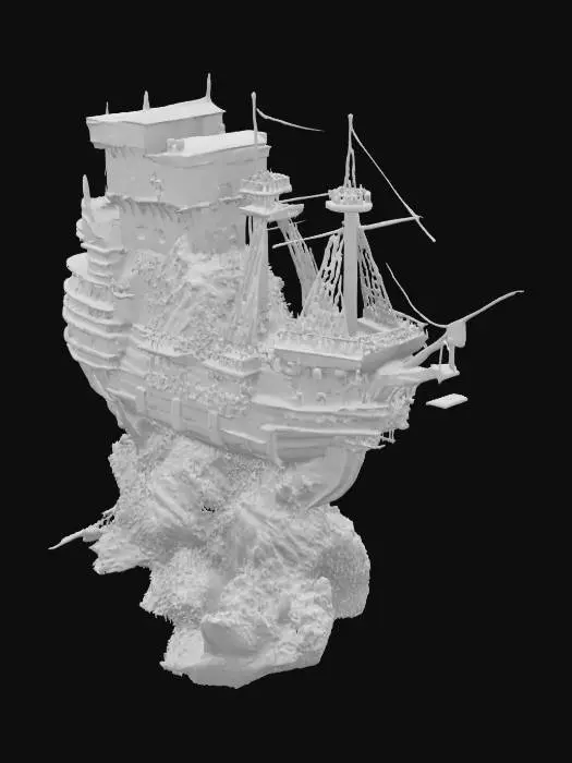 3D model for Castle Ship, #AroundTheWorld#, Cuba