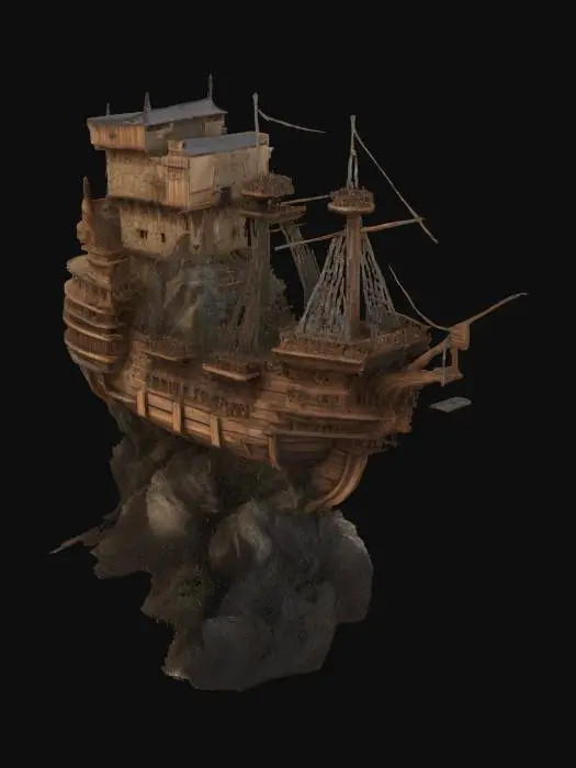 3D model for Castle Ship, #AroundTheWorld#, Cuba
