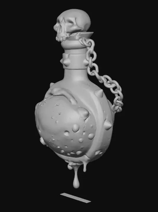 3D model for Low Poly Poison Potion