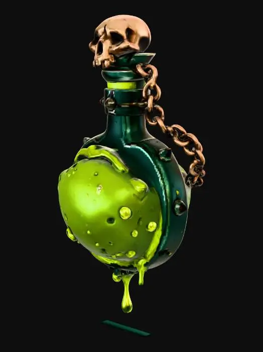 3D model for Low Poly Poison Potion