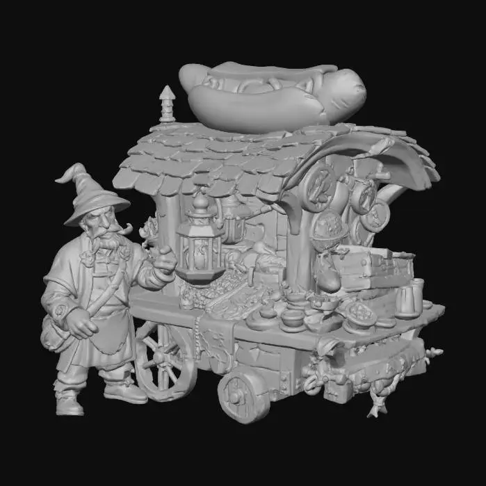 3D model for Hotdog Wizard's Cart