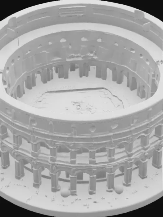 3D model for [Italy] the Colosseum as a sponge cake with icing