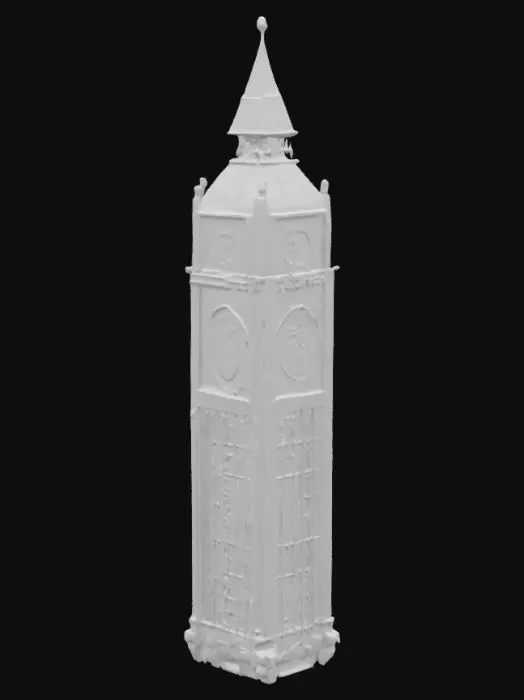 3D model for [England] clock tower Big Ben as a floating cybernetic monolith, #AroundTheWorld#