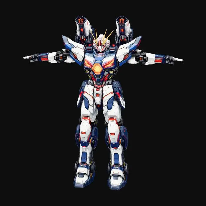 3D model for Azure Titan Gundam