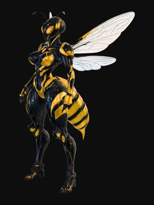 3D model for Golden Wasp Warrior