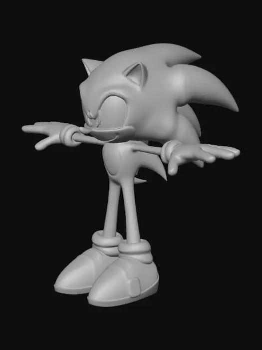 3D model for T-Pose Sonic