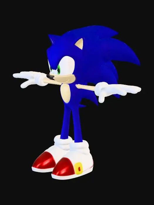 3D model for T-Pose Sonic