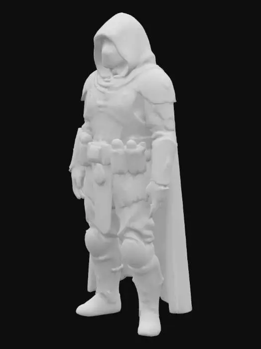 3D model for une jeeune fremen de dune de Frank Herbert très réaliste et cinématographique , il est habillé d'une armure en cahoutchou du désert qui recycle son eau corporelle 