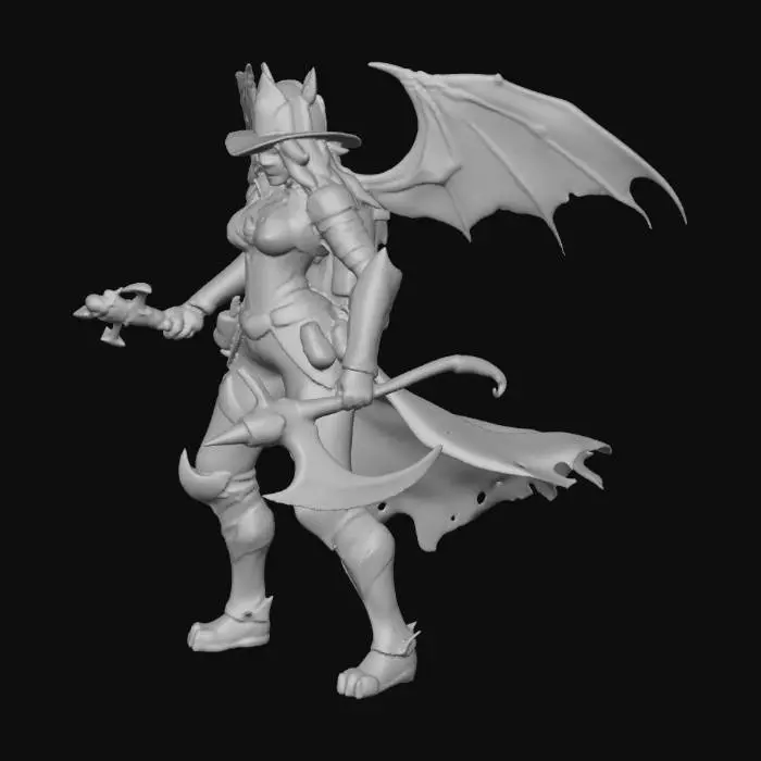 3D model for Vampire Huntress in Crimson Armor