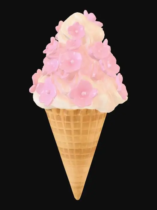 3D model for Pink Blossom Cone