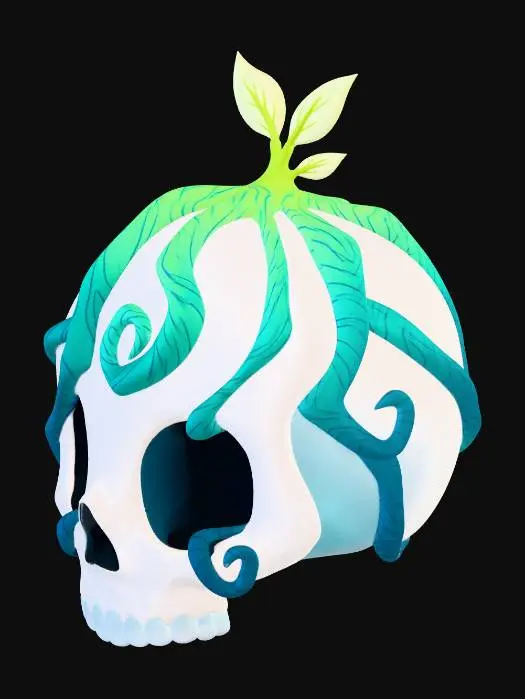 3D model for Blooming Skull