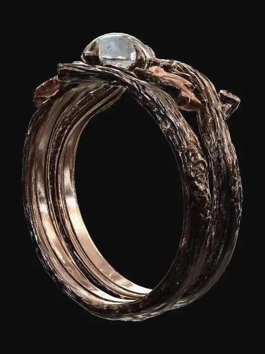 3D model for Moonstone Branch Ring