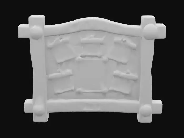 3D model for Stylized Bulletin Board, World of Warcraft