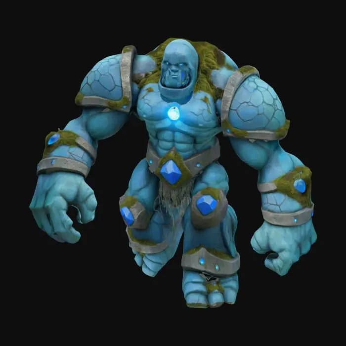 3D model for Runestone Golem, World of Warcraft style