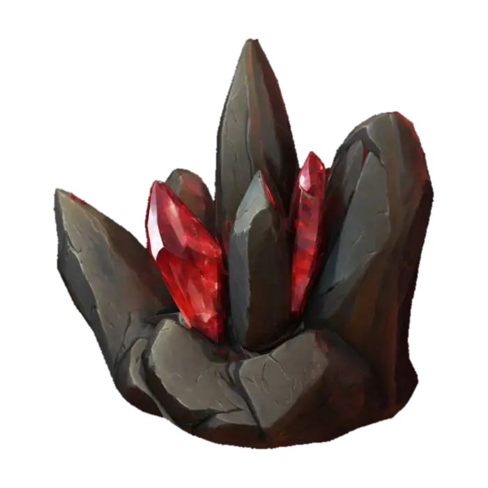 Stylized ore with crystals, World of Warcraft - Worldofwarcraft 3D model, vytvořený pomocí AI