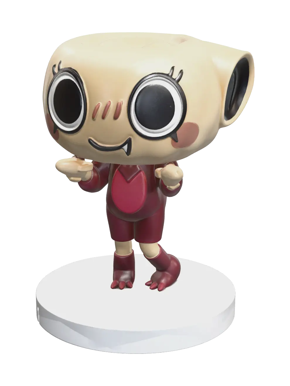 Weathered Shelly Dandys World 3D model, vytvořený pomocí AI